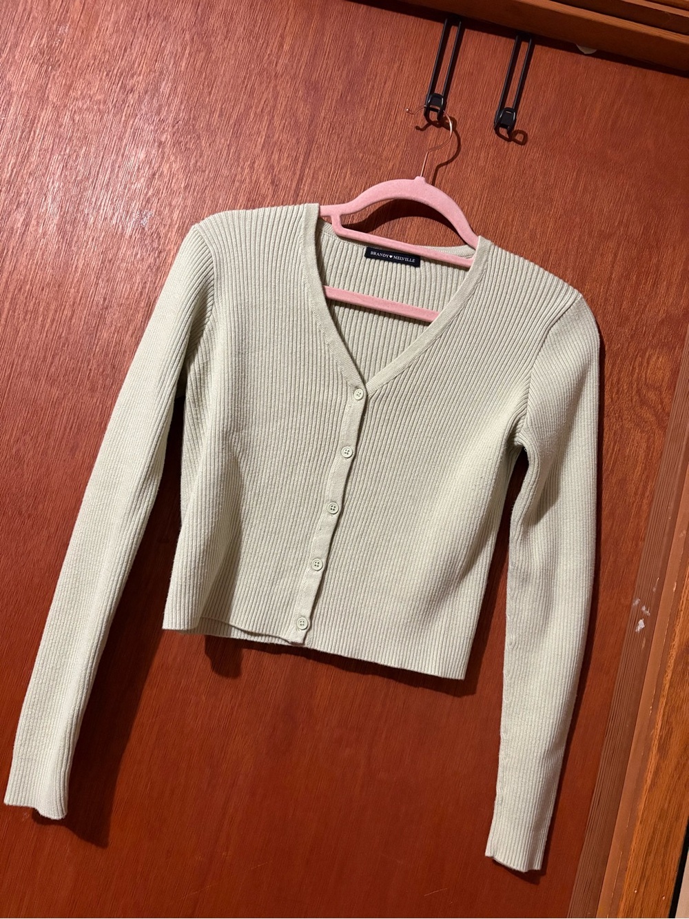 Ribbed Cardigan - Brandy Melville
